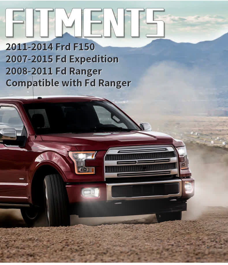 LED Front Bumper Fog Light Compatible with 2015-2018 Ford F150 & 2017-2018 F250 F350 - image 5