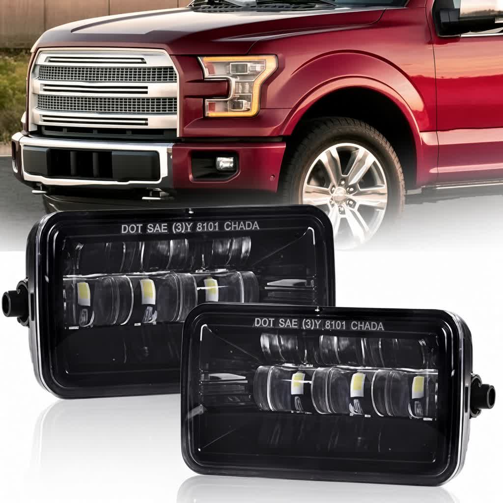LED Front Bumper Fog Light Compatible with 2015-2018 Ford F150 & 2017-2018 F250 F350 - image 1