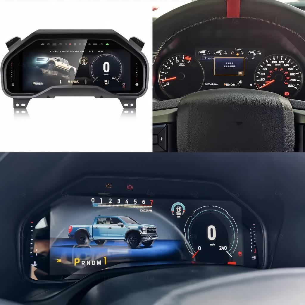 12.3" Car LCD Digital Cluster Dashboard Instrument Compatible With Ford F150/ Raptor 2015-2020 - image 1