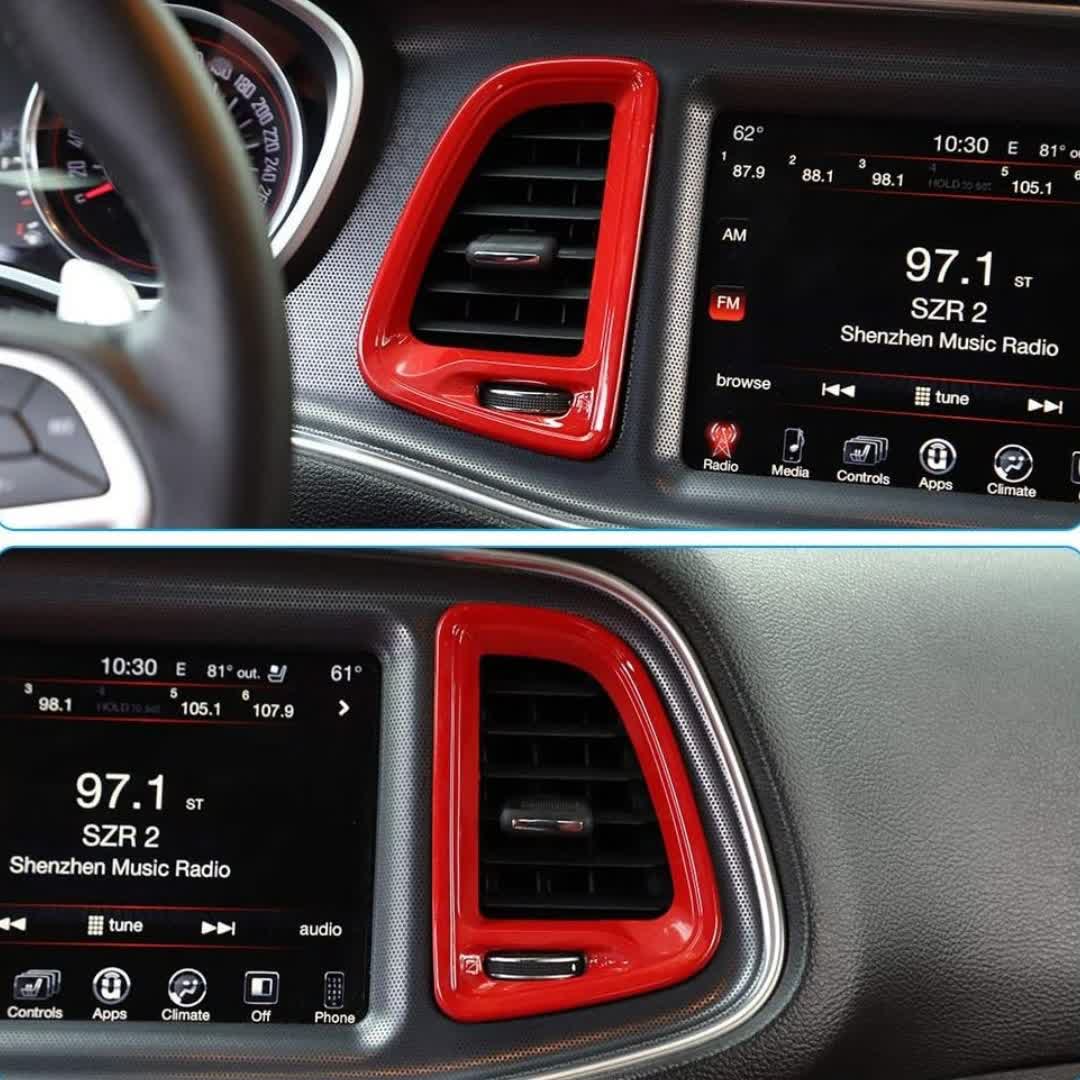 Center Console AC Vent Trim for 2015-2023 Dodge Challenger | ABS Interior Decorative Cover - image 8