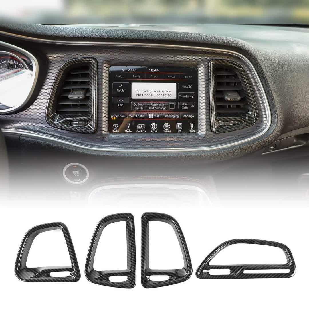 Center Console AC Vent Trim for 2015-2023 Dodge Challenger | ABS Interior Decorative Cover - image 11