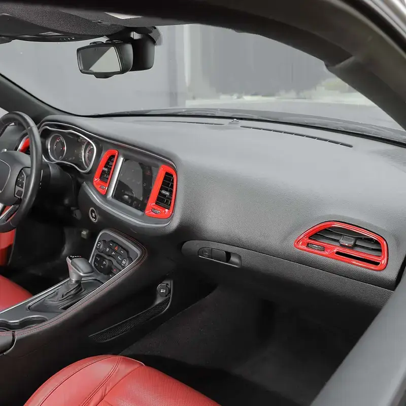 Center Console AC Vent Trim for 2015-2023 Dodge Challenger | ABS Interior Decorative Cover - image 4