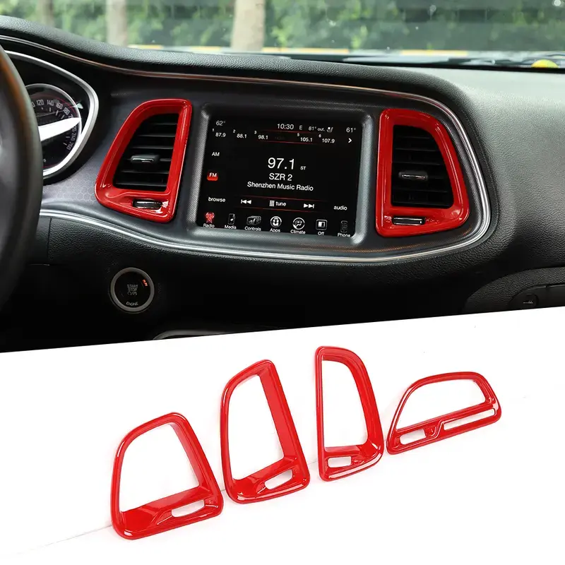 Center Console AC Vent Trim for 2015-2023 Dodge Challenger | ABS Interior Decorative Cover - image 1