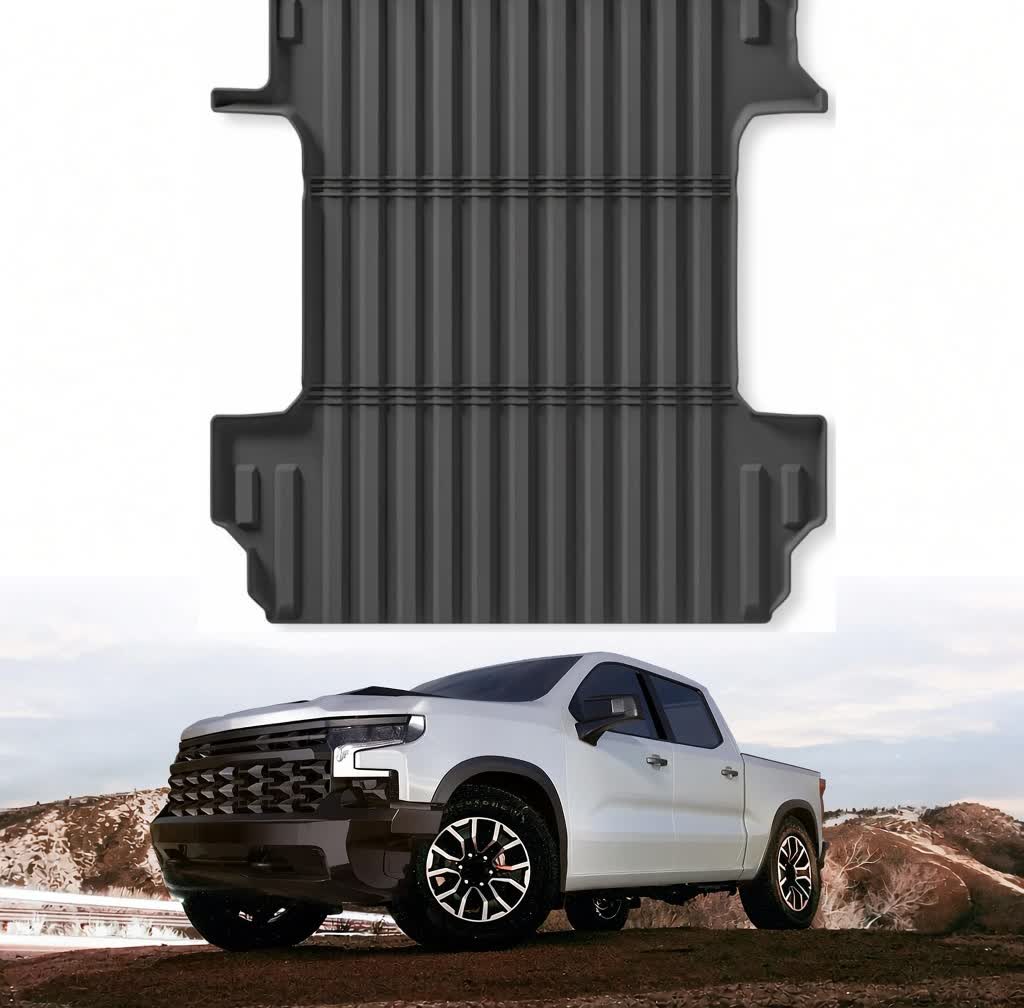 5.8ft Short Bed Truck Bed Mat for 2019-2026 Chevrolet Silverado 1500 & GMC Sierra 1500 - image 1