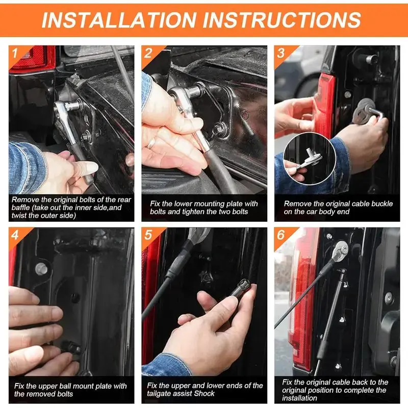Tailgate Assist Shock Strut Compatible With 2015-2020 Ford Raptor F150 - image 5