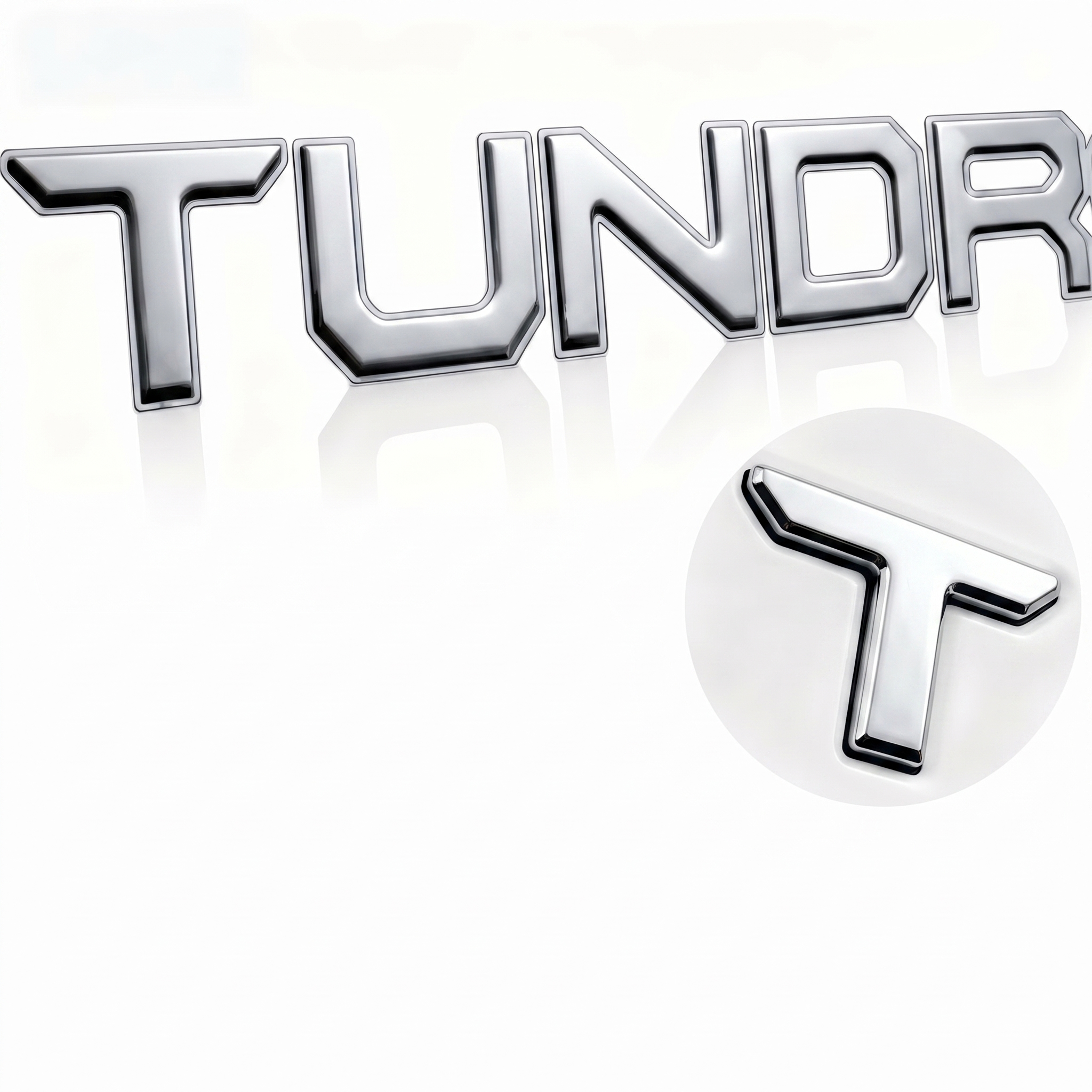 3D Tailgate Letters Decal Insert Badge Compatible With TUNDRA