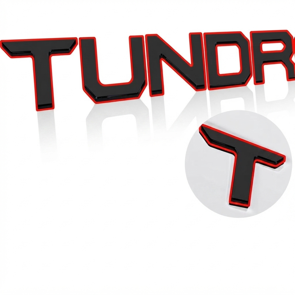 3D Tailgate Letters Decal Insert Badge Compatible With TUNDRA