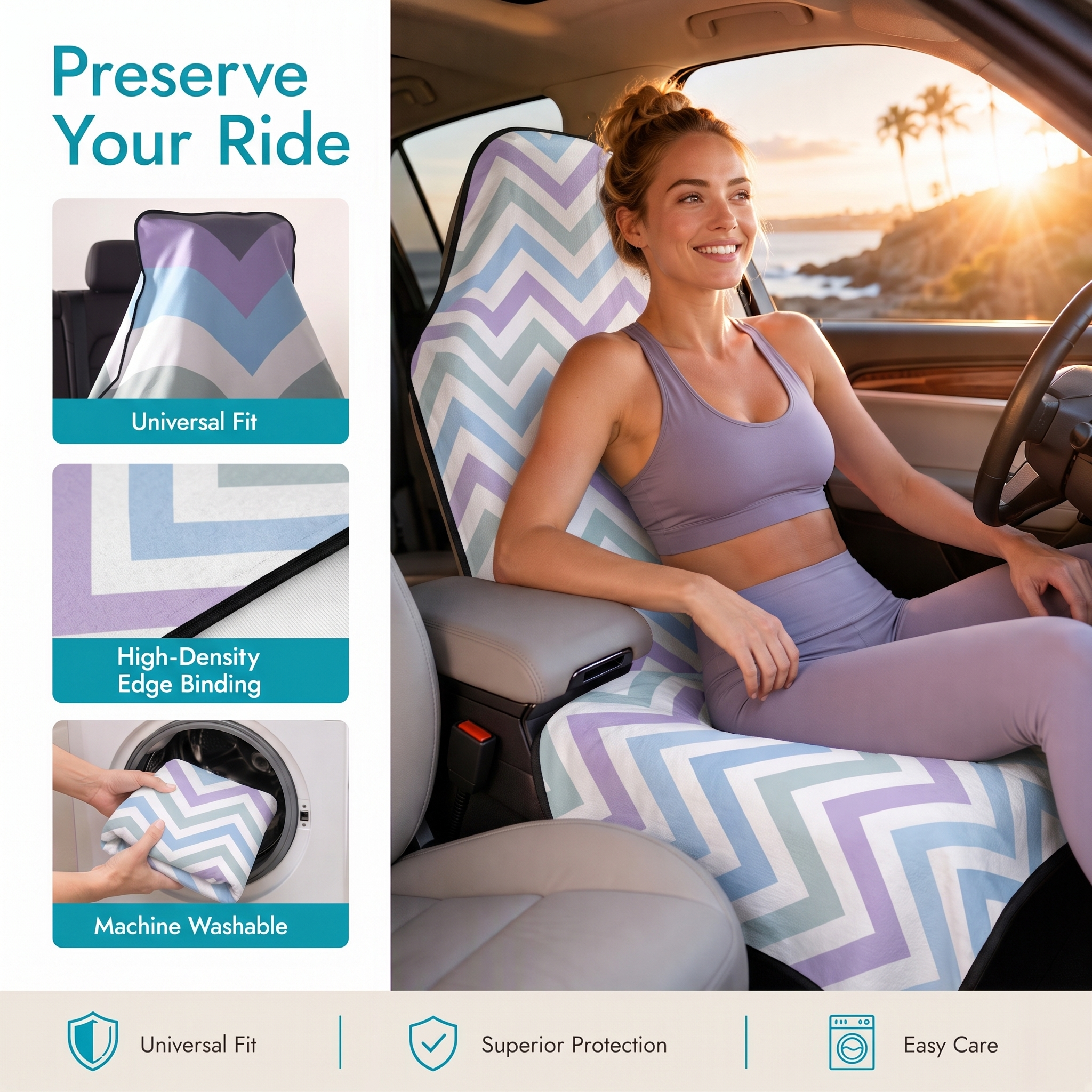 Car seat protector towel universal fit machine washable