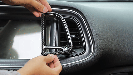 Installed Center Console AC Vent Trim on Dodge Challenger