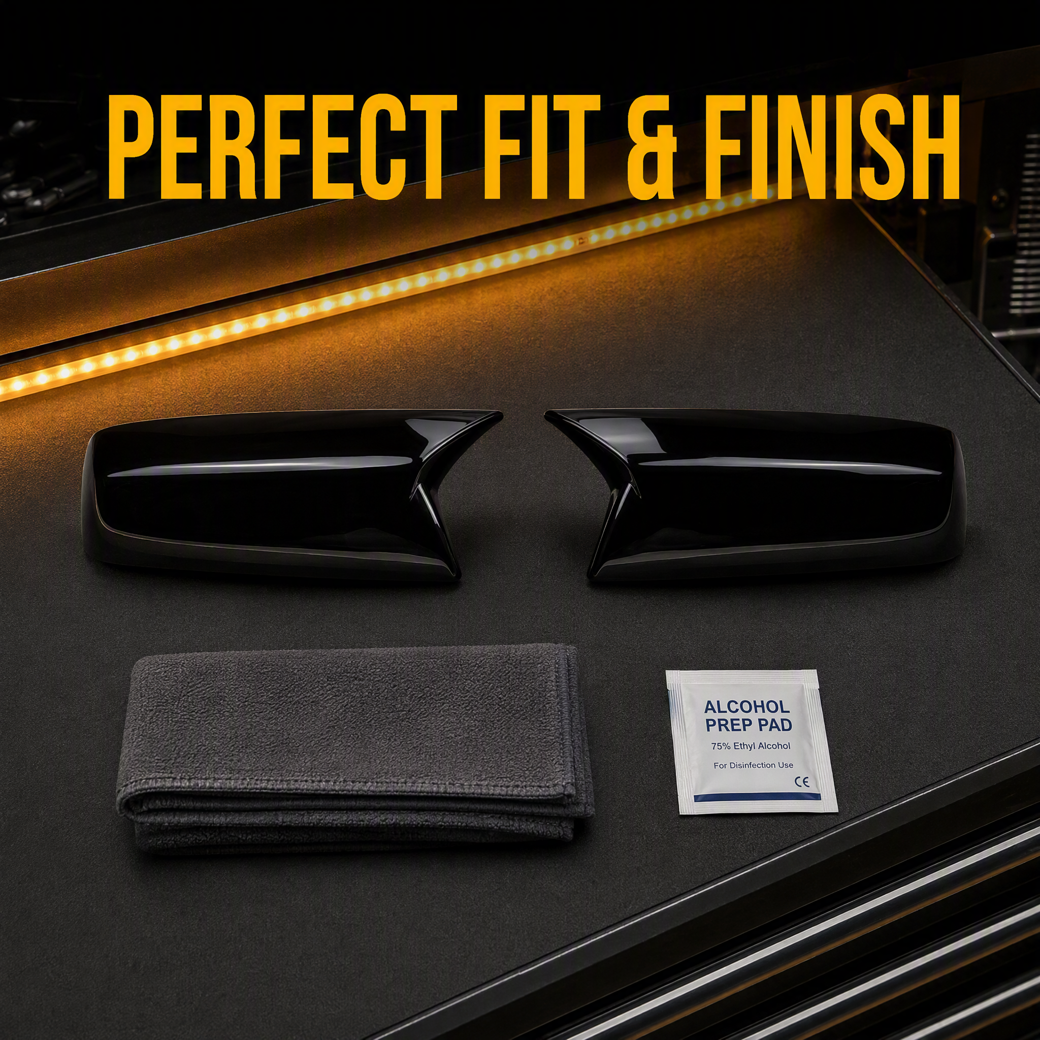 Side Mirror Cap Cover Compatible With Silverado 2012-2018