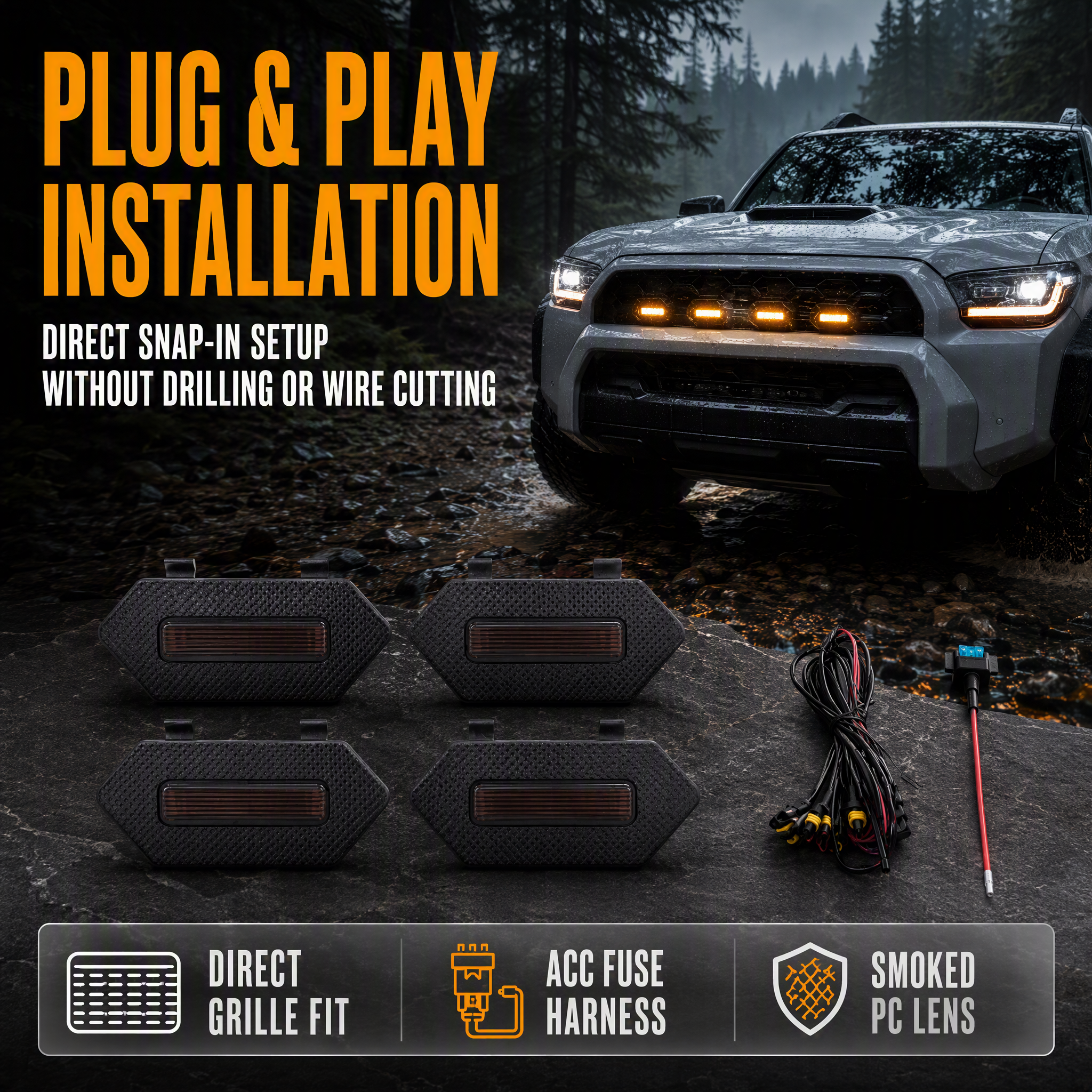 Premium Louvre Light Cover With 4Runner TRD Pro 2025