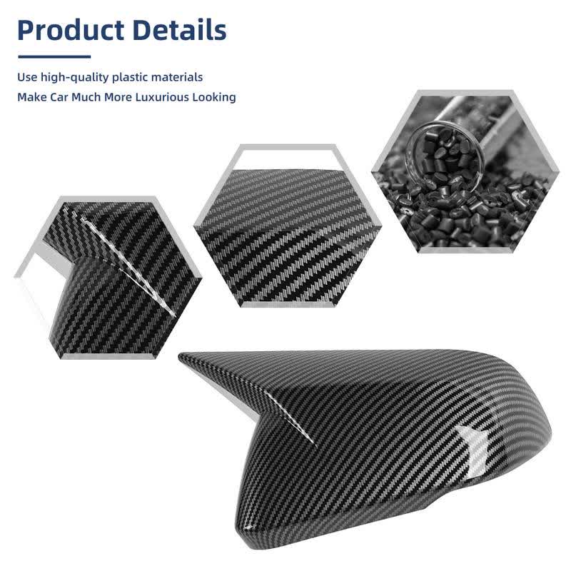 Automotive 2-Item/Set Horn-Style Rearview Side Mirror Cover Caps for Ford Mustang 2015-2022 - image 6