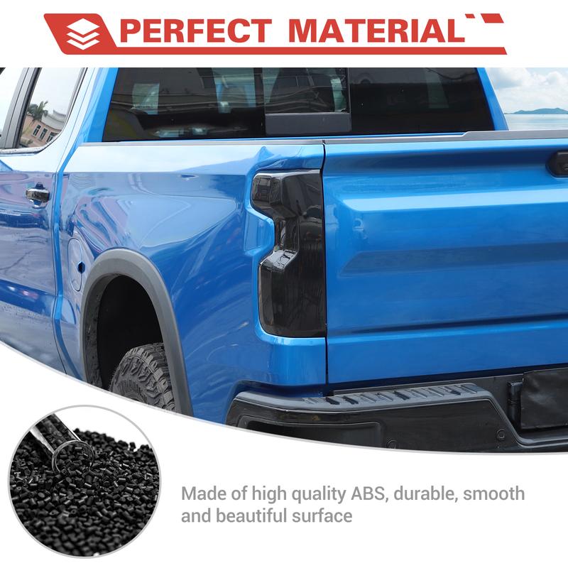 P270 Blackened Taillight Lamp Shell Cover Trim for Chevy Chevrolet Silverado 2019+ - image 6