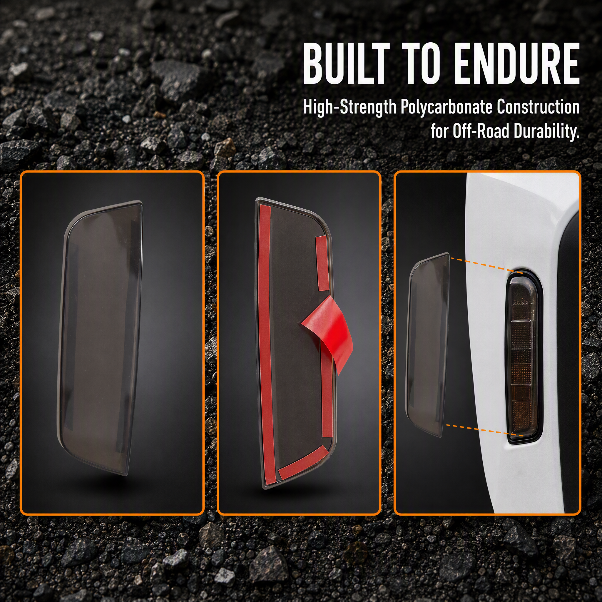 Smoked Side Lamp Shell Cover Trim Compatible With Bronco 