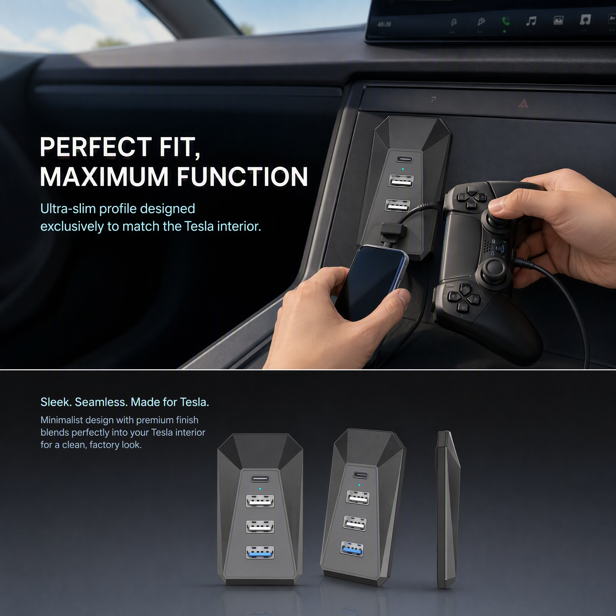 P160 USB Docking Station For Model Y/Y Juniper/3 Highland