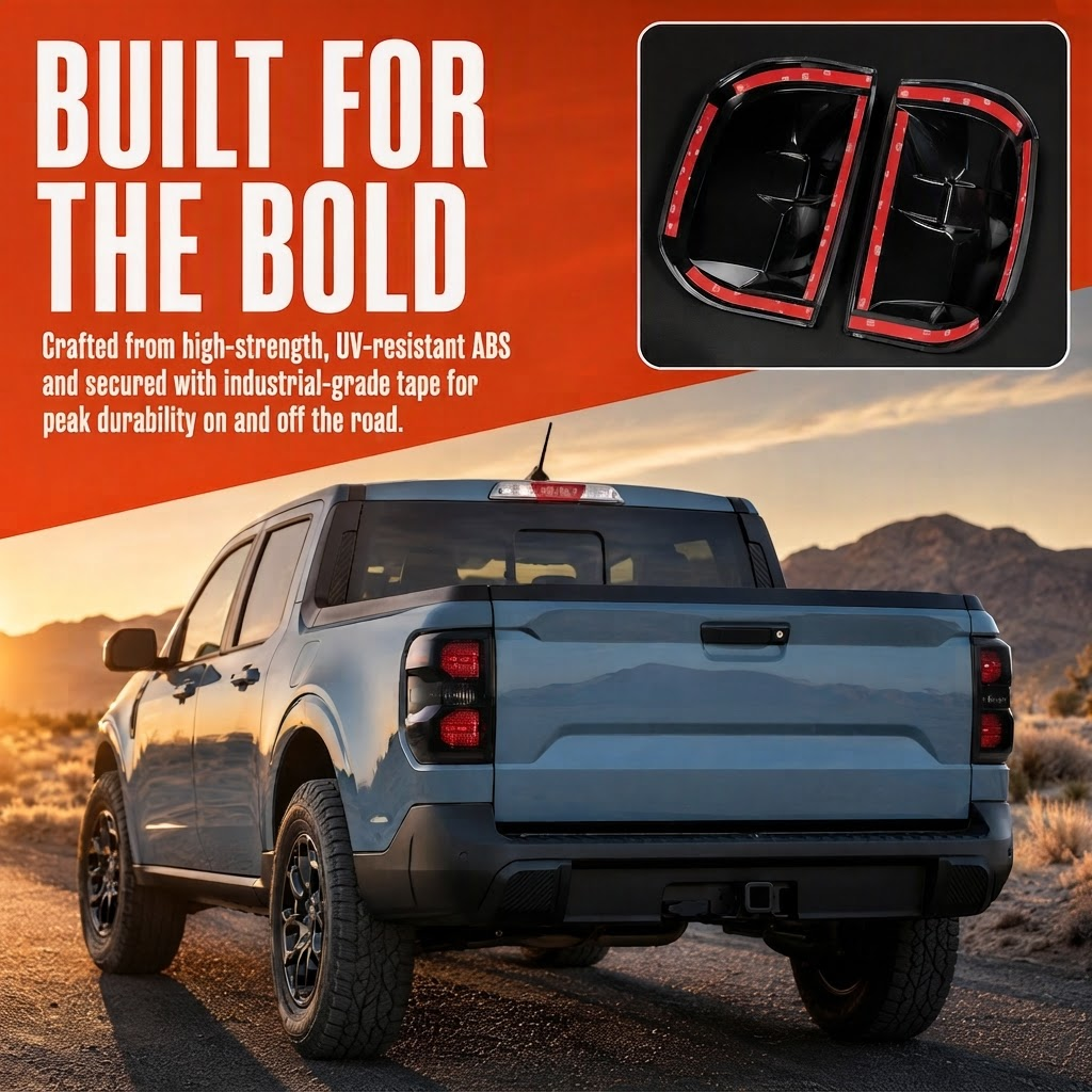 Smoked Taillight Lamp Shell Cover Trim Compatible With Maverick 2022+