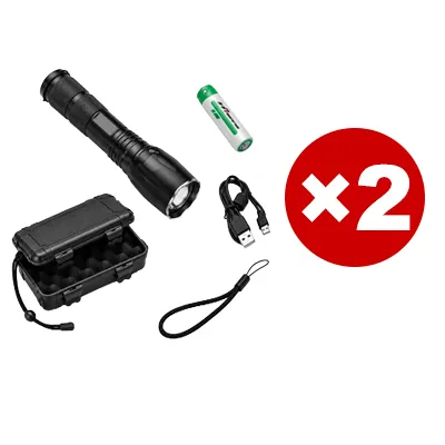 【Ultra Bright Sky Cannon】High Power Zoomable White Laser Flashlight