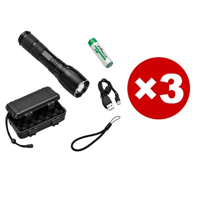 【Ultra Bright Sky Cannon】High Power Zoomable White Laser Flashlight