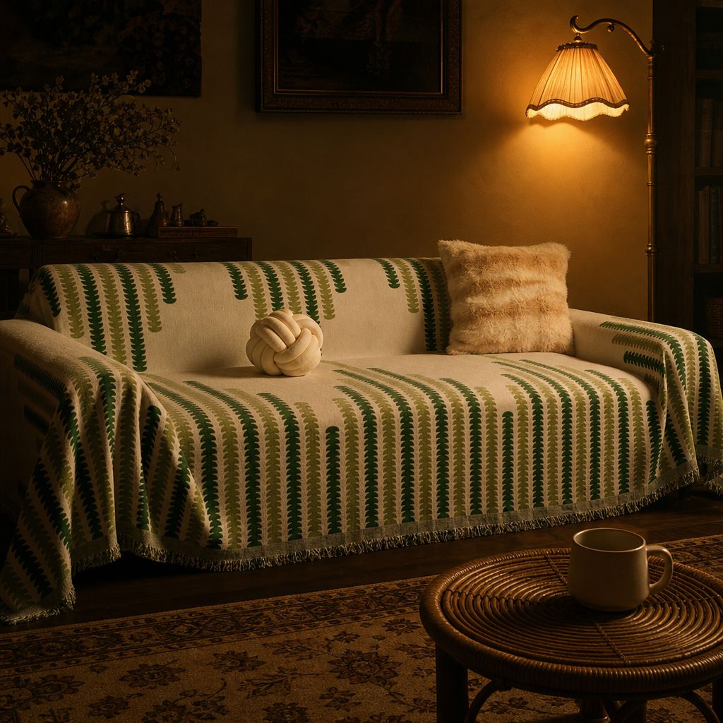 Full coverage sofa slipcover for stain protection