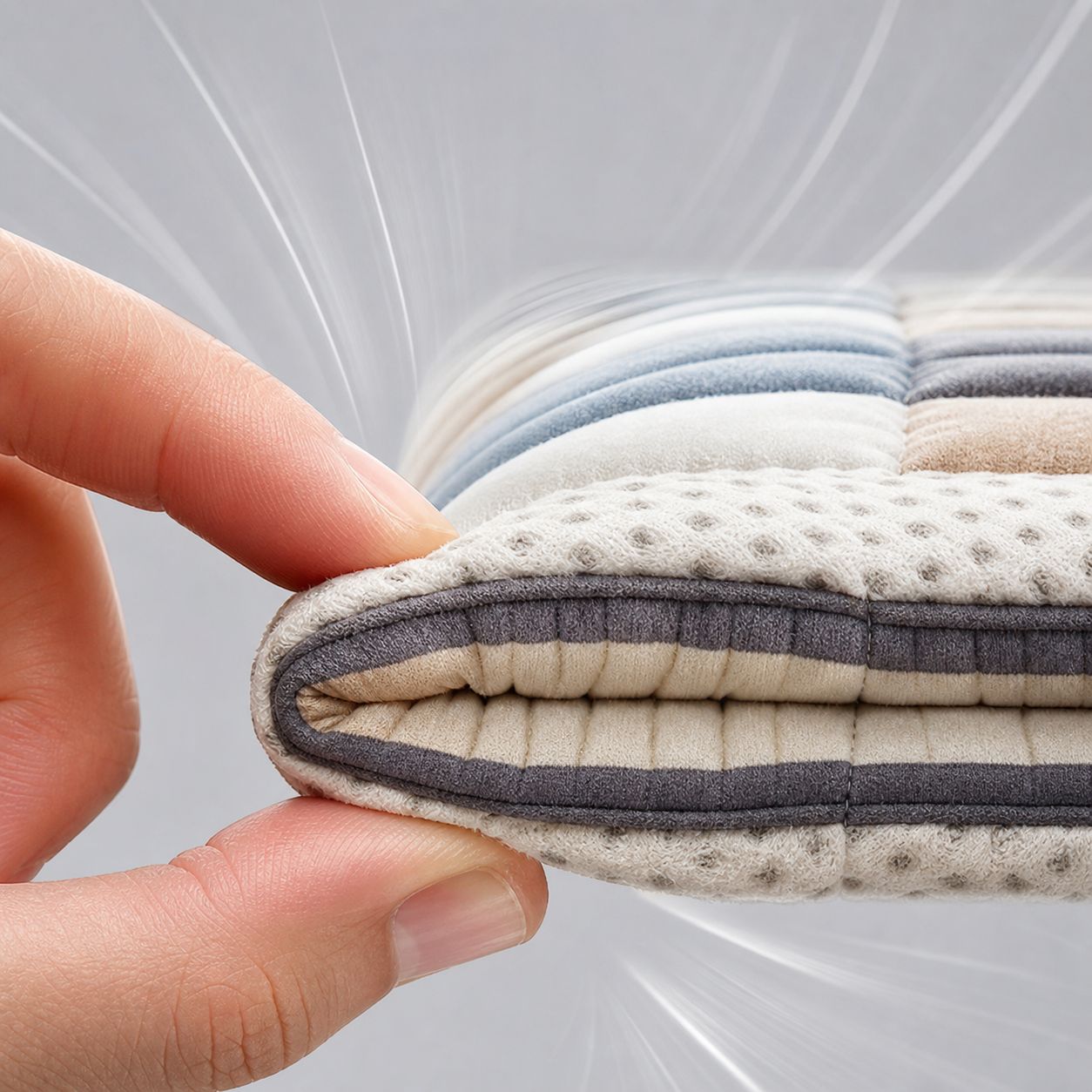 Household cotton mattress pad suitable for single and double beds