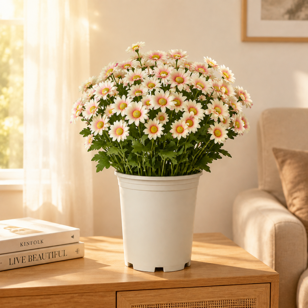 Artificial Outdoor Sunset Mums Flowers