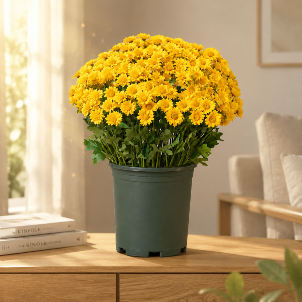 Artificial Outdoor Sunset Mums Flowers