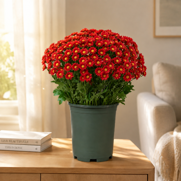Artificial Outdoor Sunset Mums Flowers