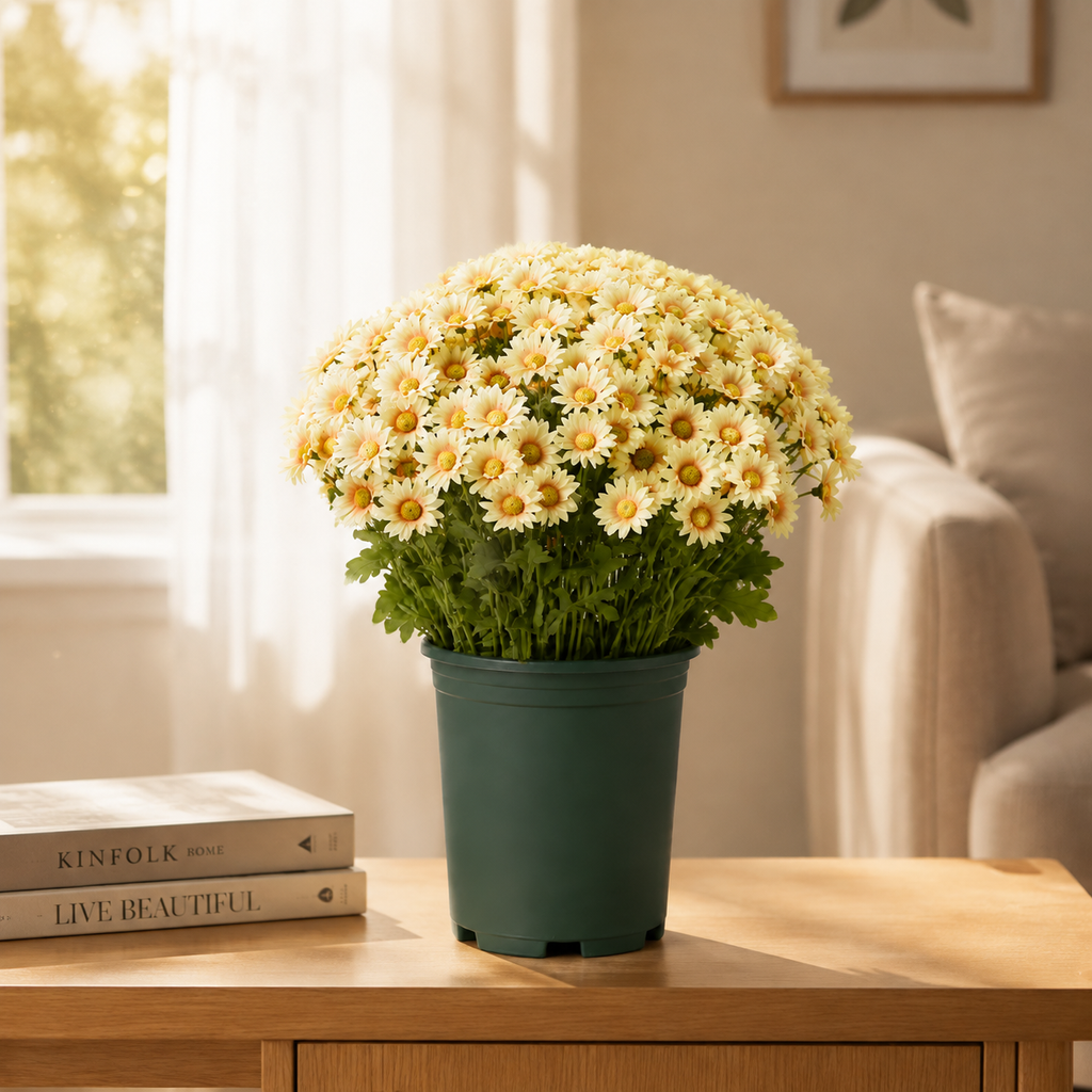 Artificial Outdoor Sunset Mums Flowers
