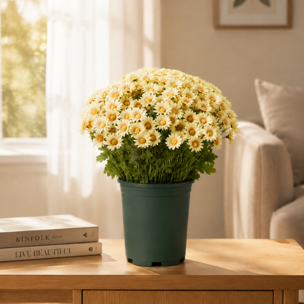 Artificial Outdoor Sunset Mums Flowers