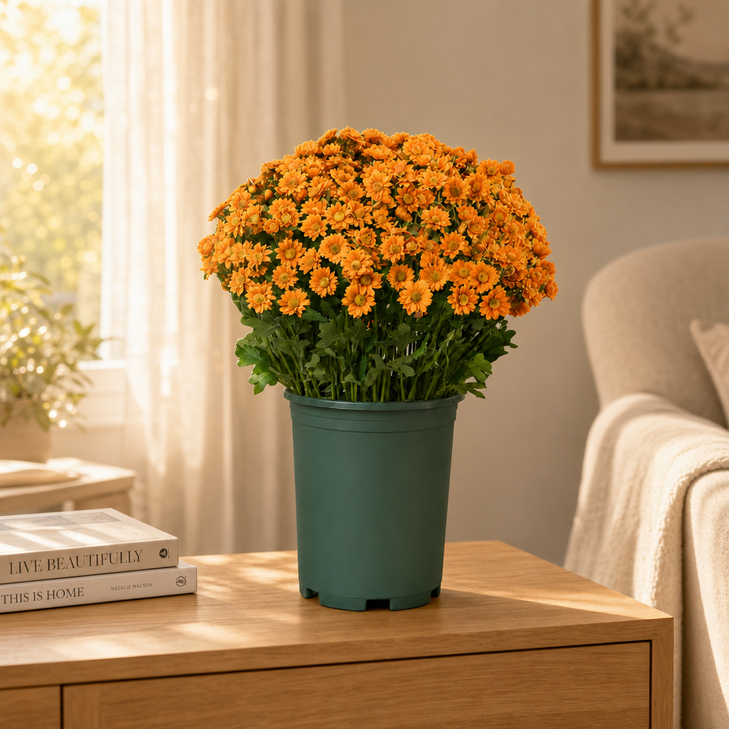 Artificial Outdoor Sunset Mums Flowers