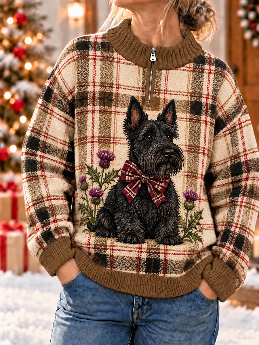 Women's Scottish Terrier Art Sweater – ivymarlow