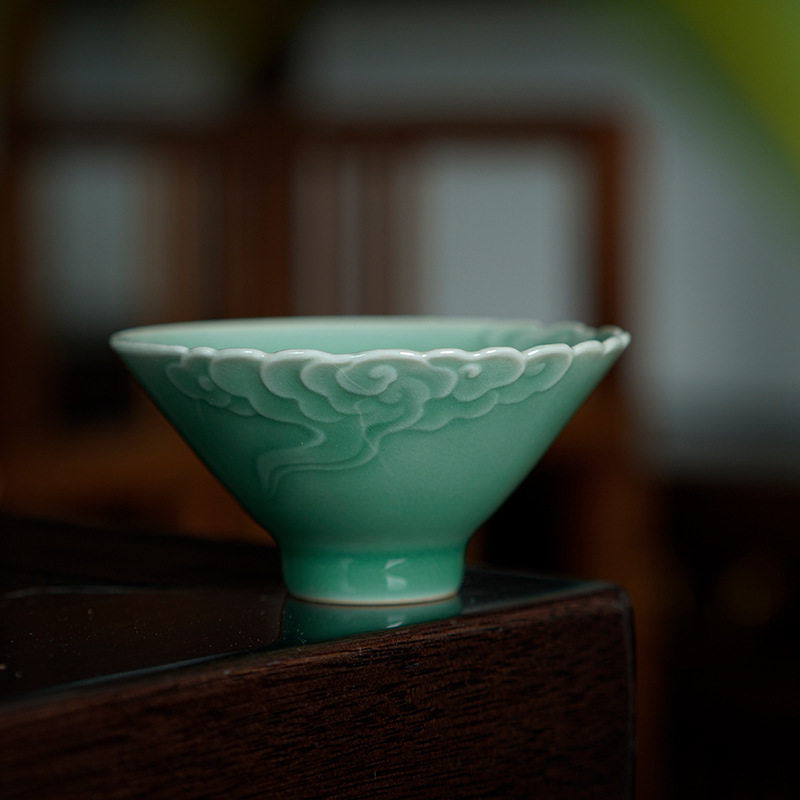 01 aad386fb 2bd9 4872 a786 a8c666c3e0b0 – Longquan Celadon Embossed Cloud Patterns Teacup by Kungfuyang