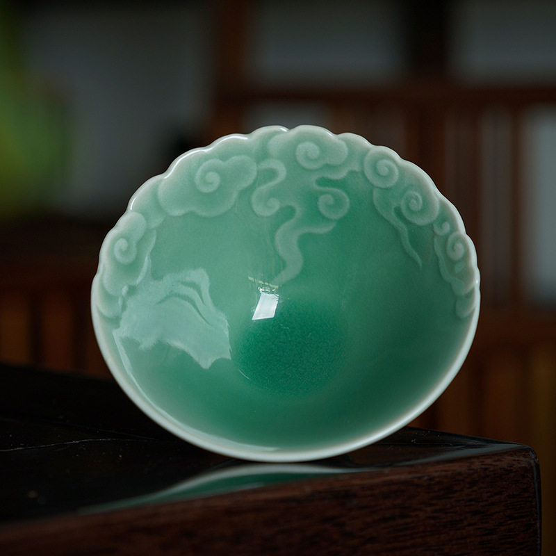 03 178e4cb0 1a96 435f ae6f 803b779144a4 – Longquan Celadon Embossed Cloud Patterns Teacup by Kungfuyang