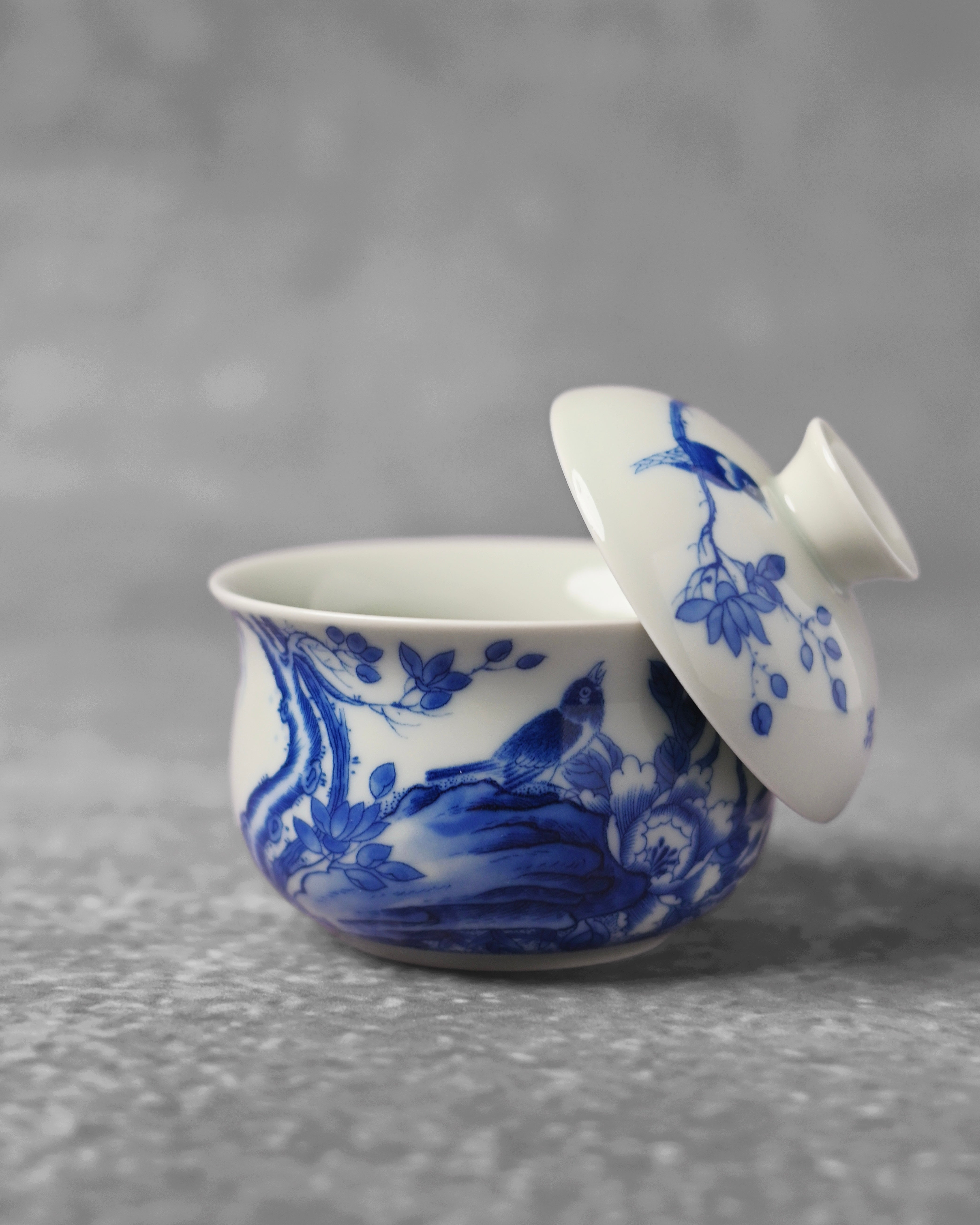 Chinese style hand-painted porcelain gaiwan ideal for tea beginner. by Kungfuyang