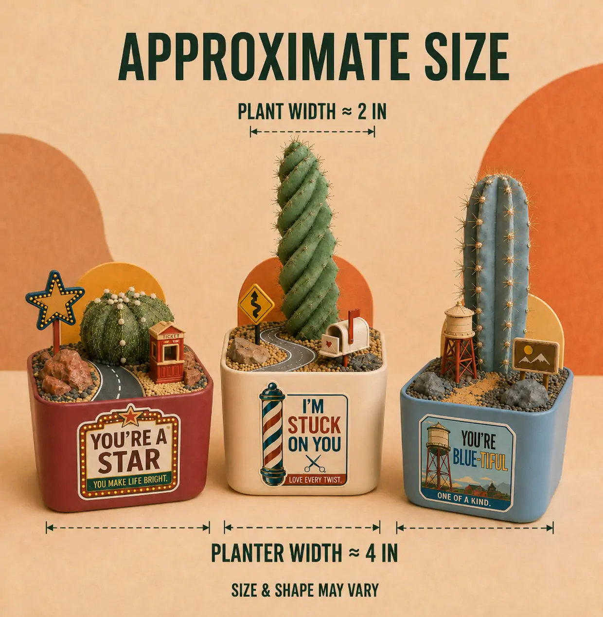 The Desert Road Trip Cactus Trio