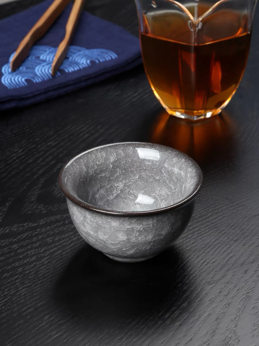 Kungfuyang Longquan Celadon black ice-crack pattern Teacup, product view 12