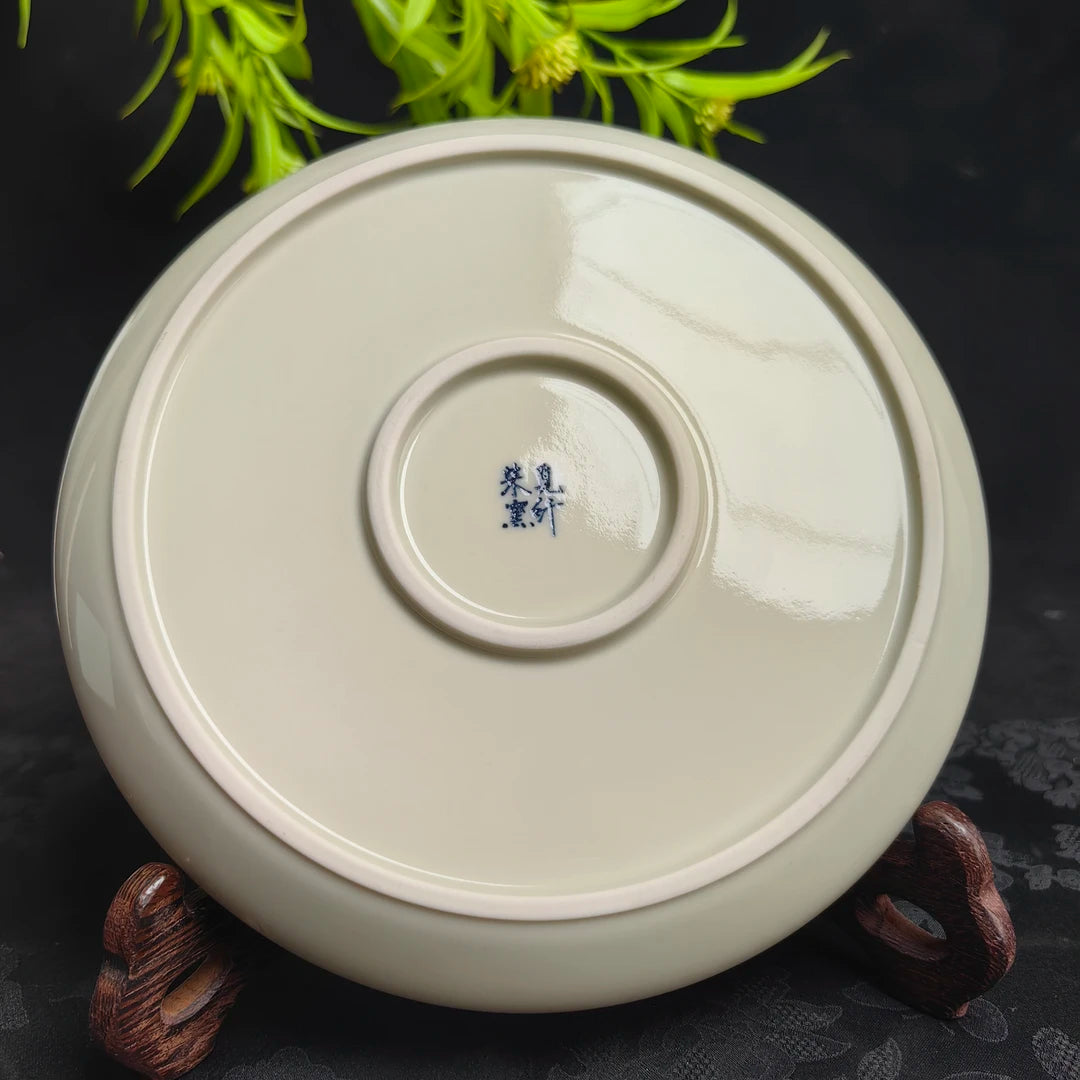 Kungfuyang Antique-Style Blue and White Porcelain Hand-Painted Peony Tea, product view 3