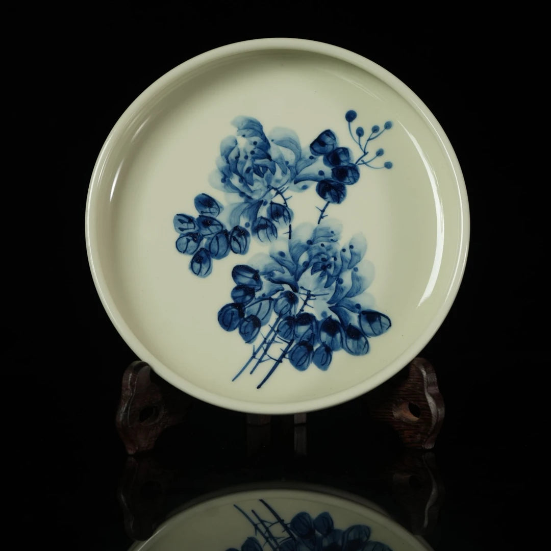 Kungfuyang Jingdezhen Underglaze Blue-and-White Hand-Painted Peony Tea, product view 1