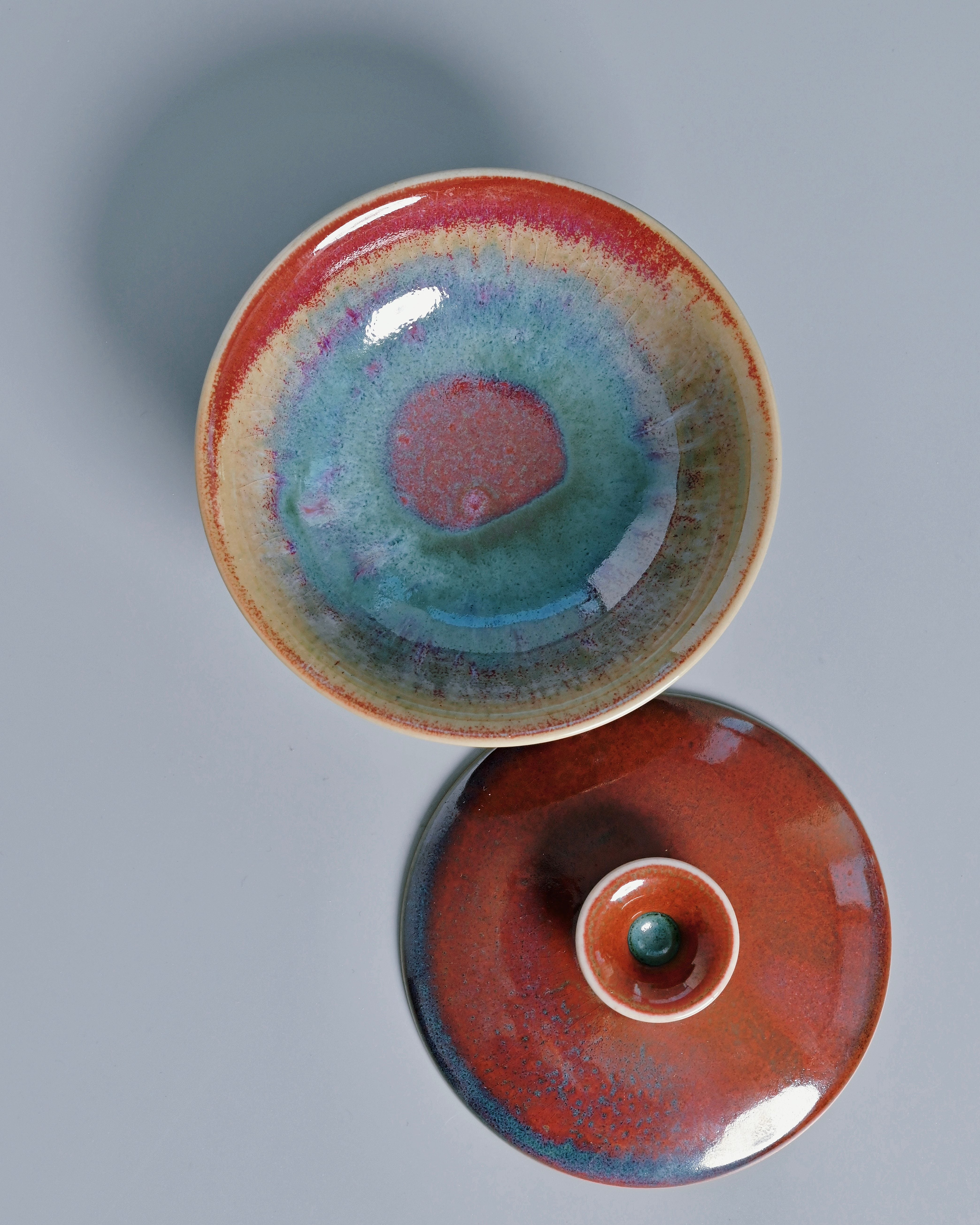 Jun ware wide-rim gaiwan used for brewing Chinese tea by Kungfuyang