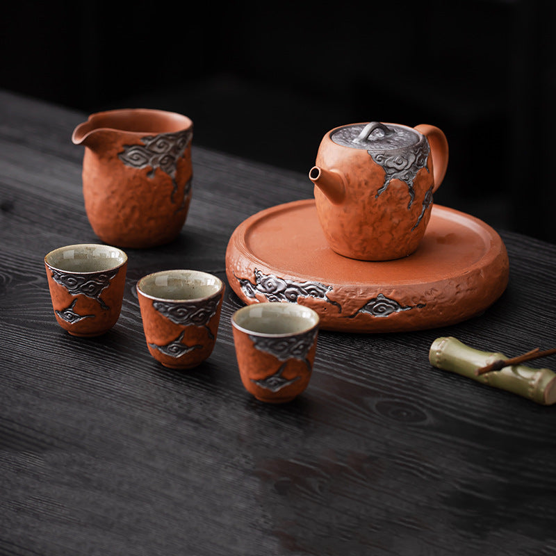 Kungfuyang Vintage Coarse Pottery Teaware with Celadon Glaze, product view 16