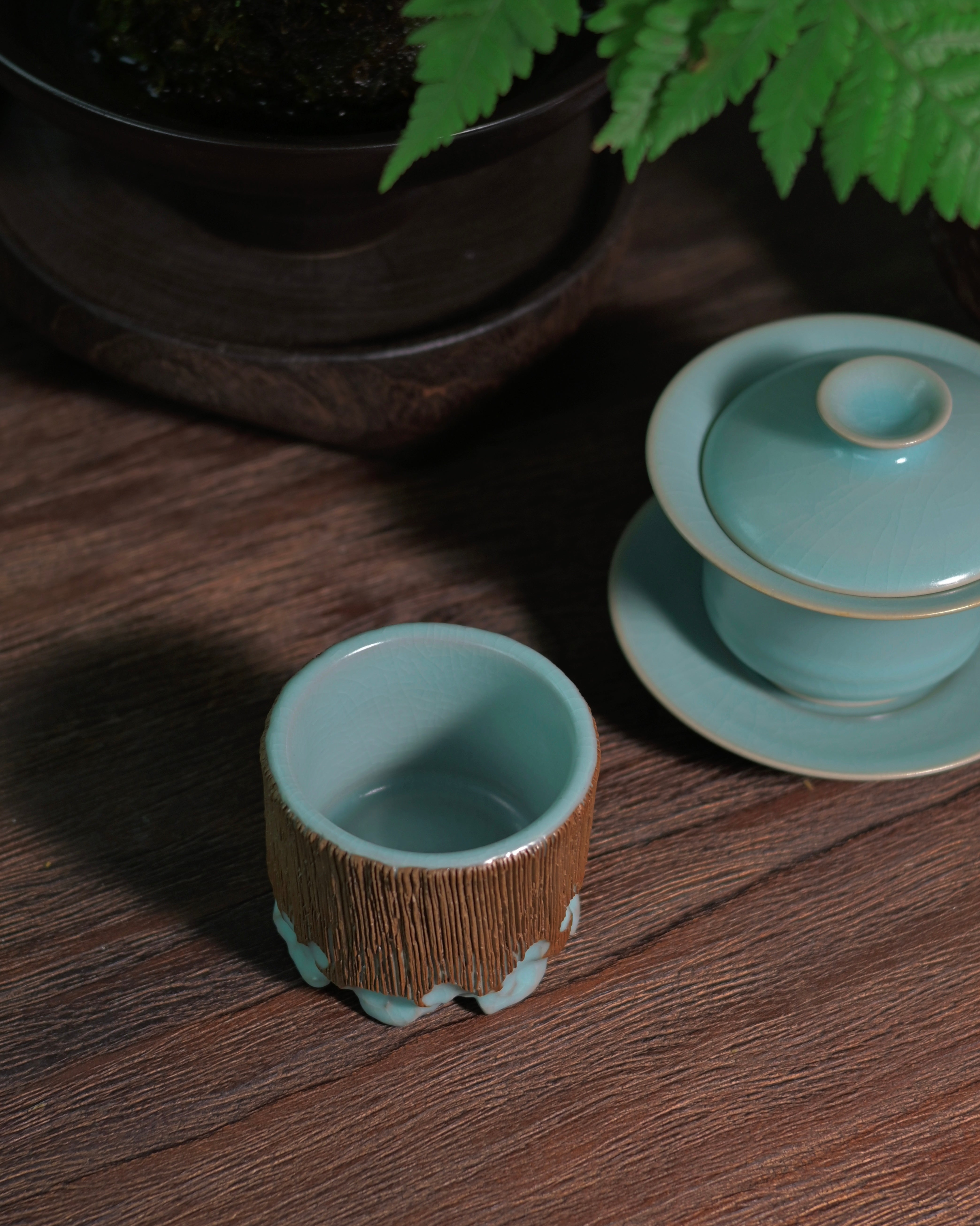 ru yao sky blue glaze hand carved master – Ru Ware Sky-Blue Glaze Artisan Hand-Carved Master Cup by Kungfuyang