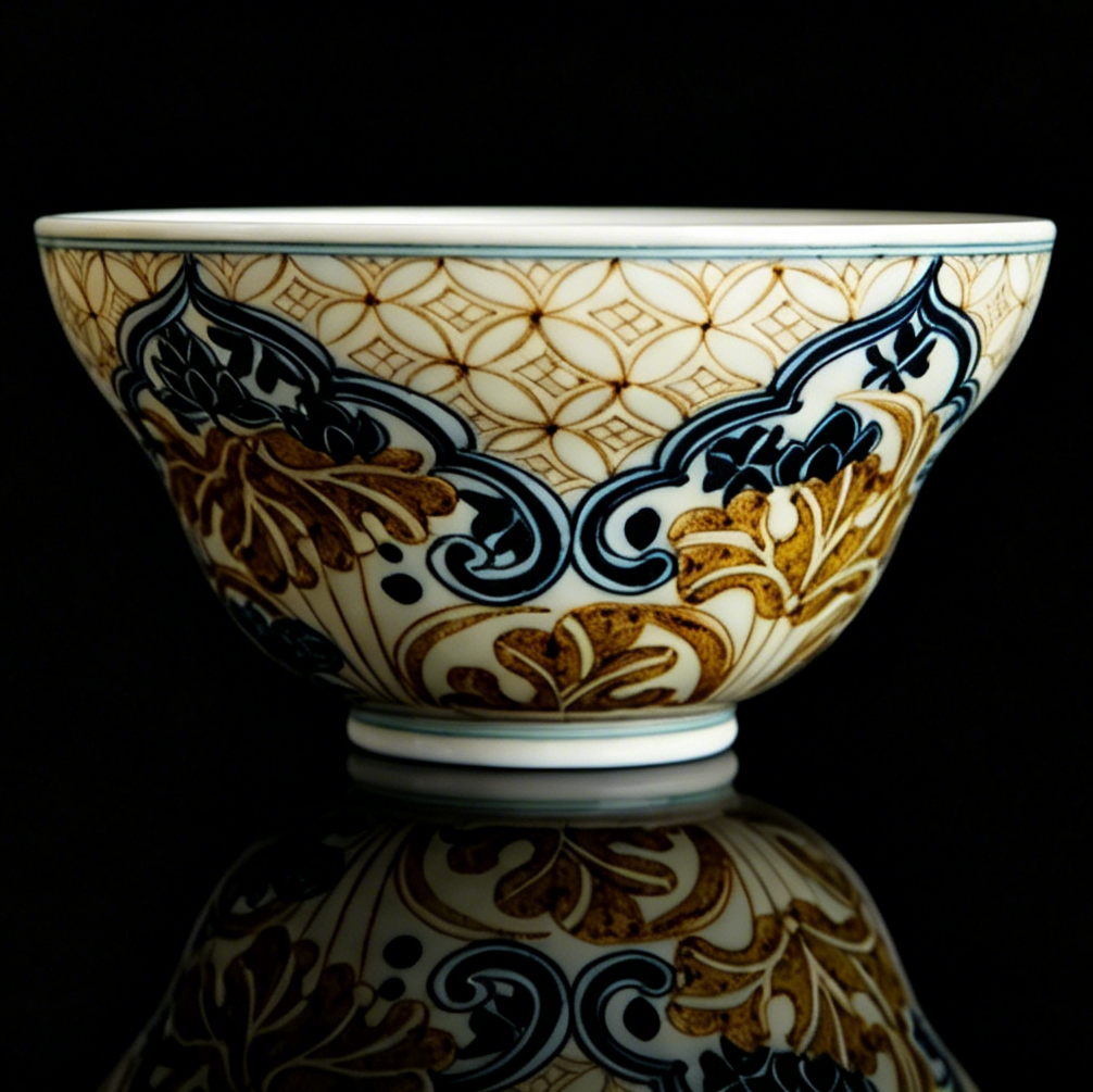 2 51fb3c76 1165 431f 80a8 d96ce769ea3d – Hand-Painted Underglaze Gold "Copper Coin" Lotus Gaiwan Set by Kungfuyang