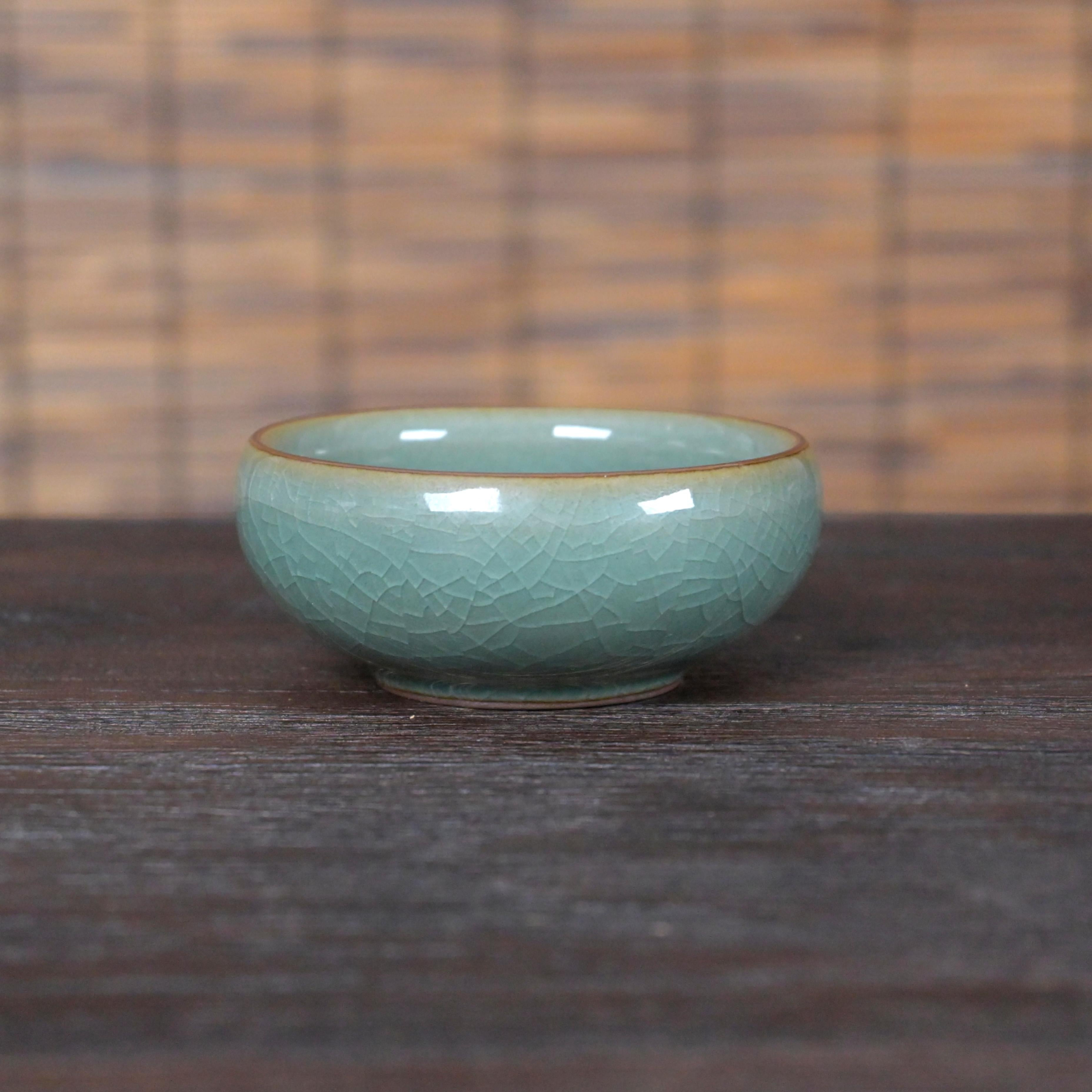 2 a5d6ed7d 7f75 46c2 8c6c 1f3c0751239c – Longquan celadon Ge kiln plum green "Little Fish" Gongfu by Kungfuyang