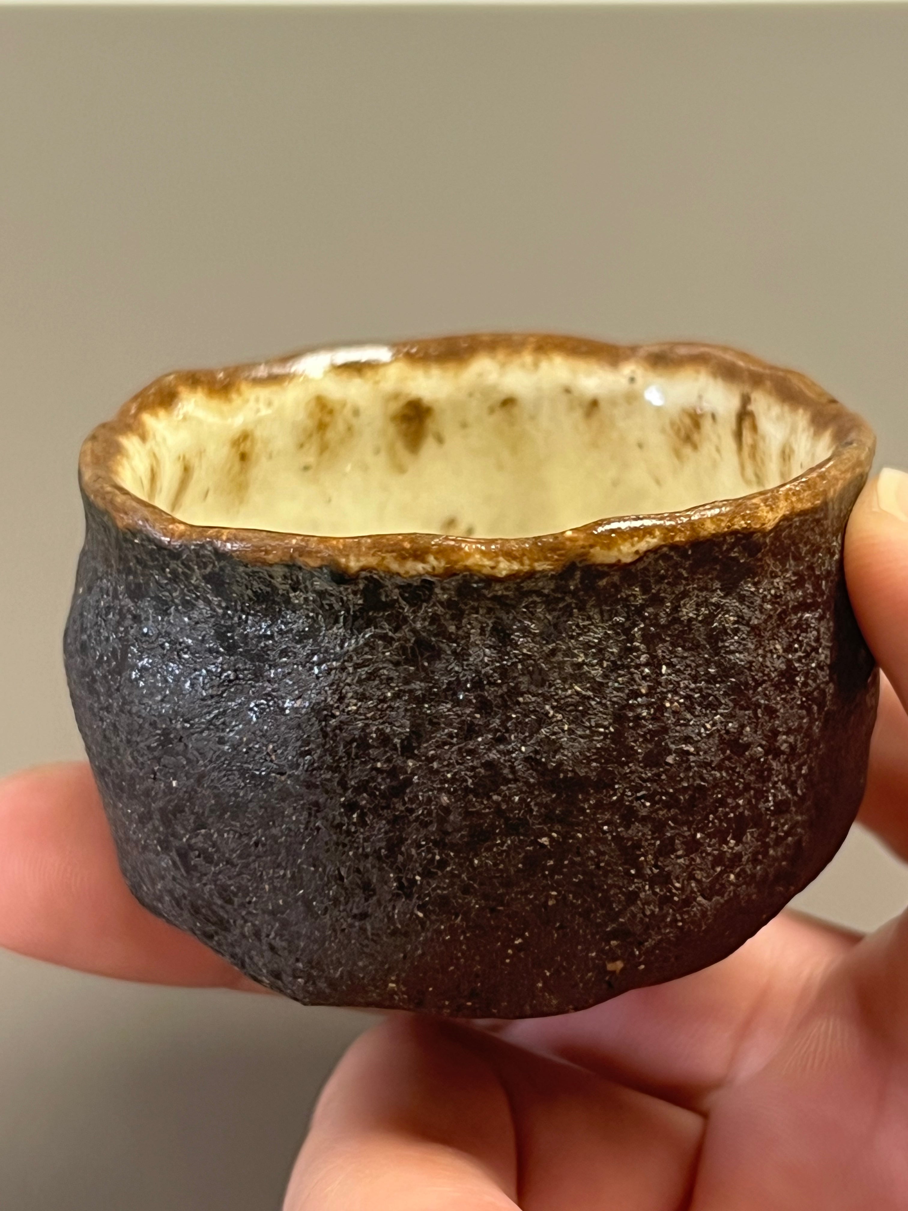Kungfuyang Handmade wabi-sabi rough texture pottery retro Teacup, product view 4