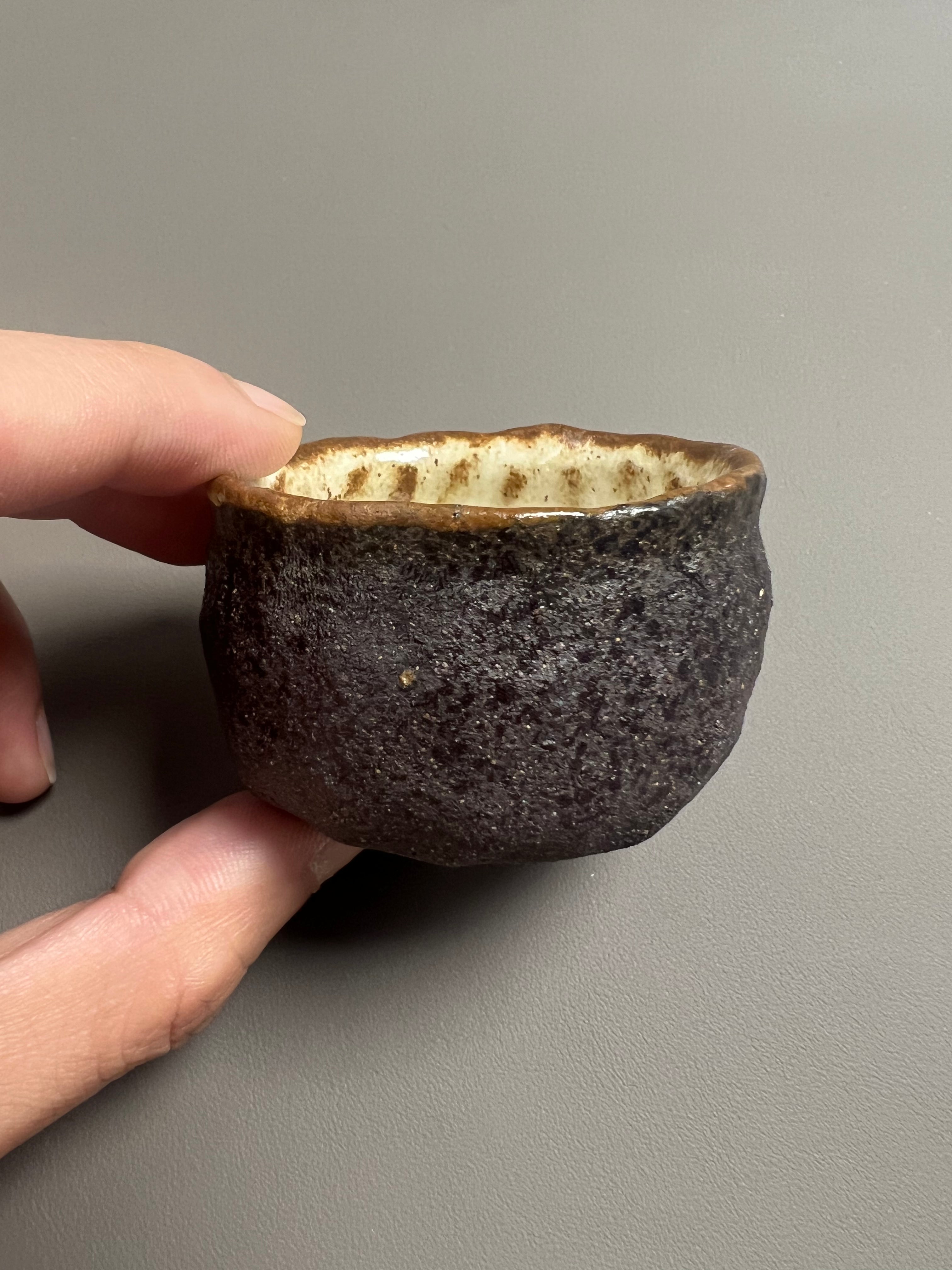 Kungfuyang Handmade wabi-sabi rough texture pottery retro Teacup, product view 6