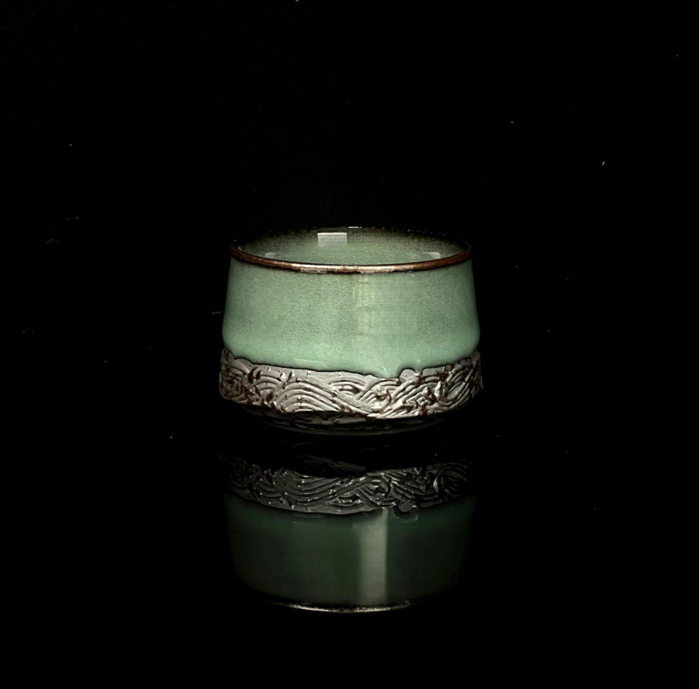 Kungfuyang Longquan Celadon Plum Green Teacup Tea Brewing Single Cup, product view 1