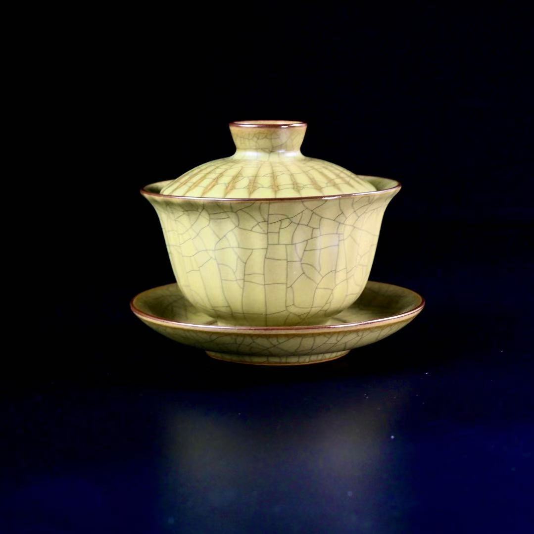 Kungfuyang Longquan Celadon – Ge Kiln Gaiwan(Tea Bowl), product view 1