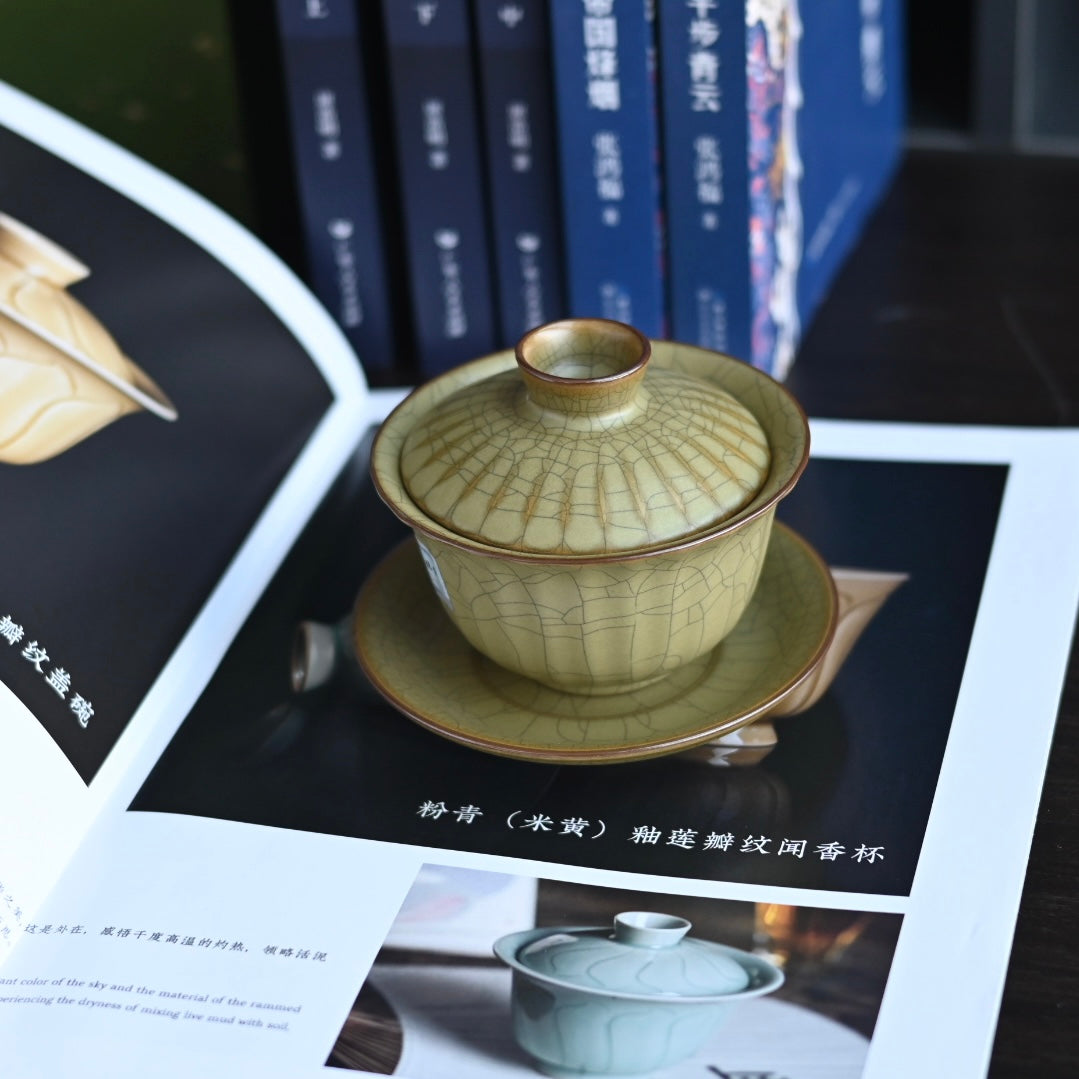 Kungfuyang Longquan Celadon – Ge Kiln Gaiwan(Tea Bowl), product view 4