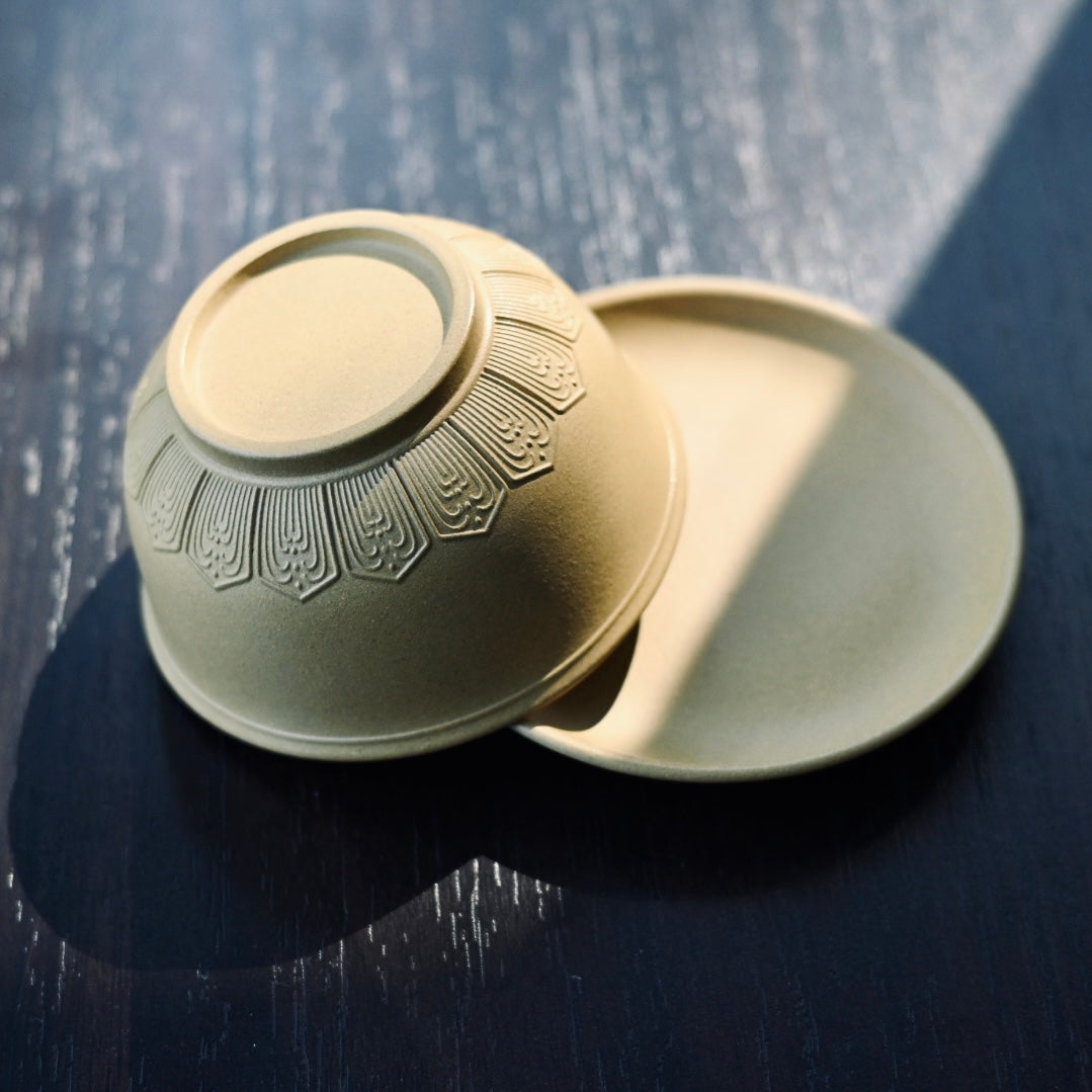 Kungfuyang Purple Clay Yixing Zisha Baoxiang Pattern Carved Master’s Cup, product view 6
