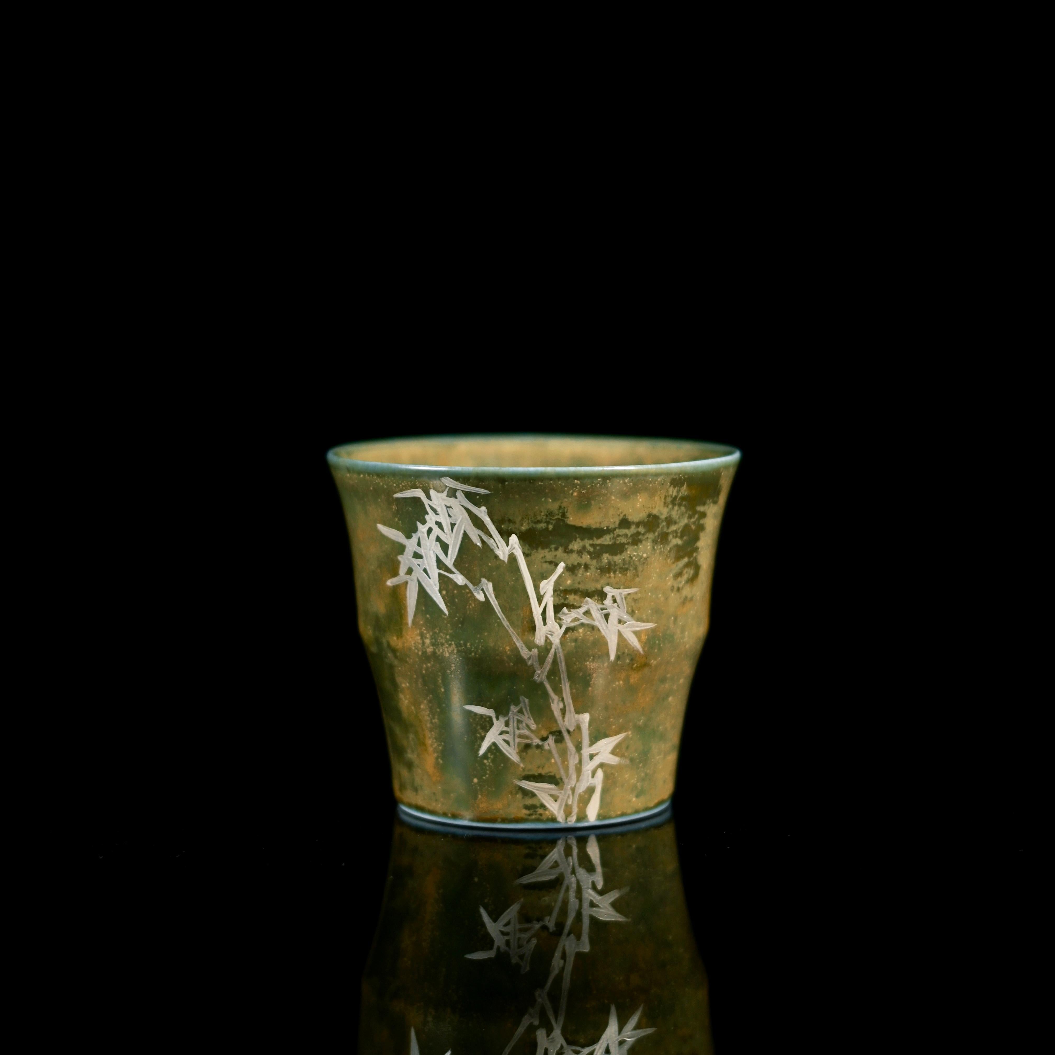 Kungfuyang Jingdezhen Hand-Painted Gold-Traced Bamboo Cup, product view 10